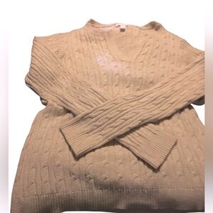 Charter Club sz XL Tan with Gold Flecks Sweater